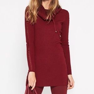 WHBM sweater dress, deep red, size S
